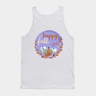 Happy Fall, Y’all - Lavender & Orange Tank Top